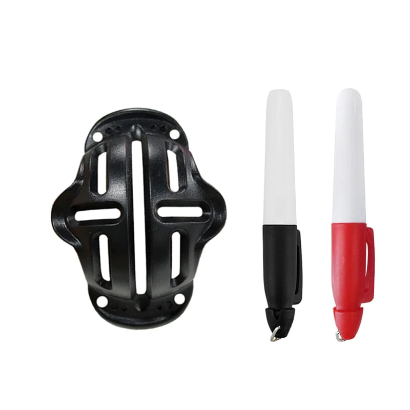 Golf Ball Liner Triple Line with 2 Marker Pen Color Blue Red Putting Position Aids Line Marker Drop Ship