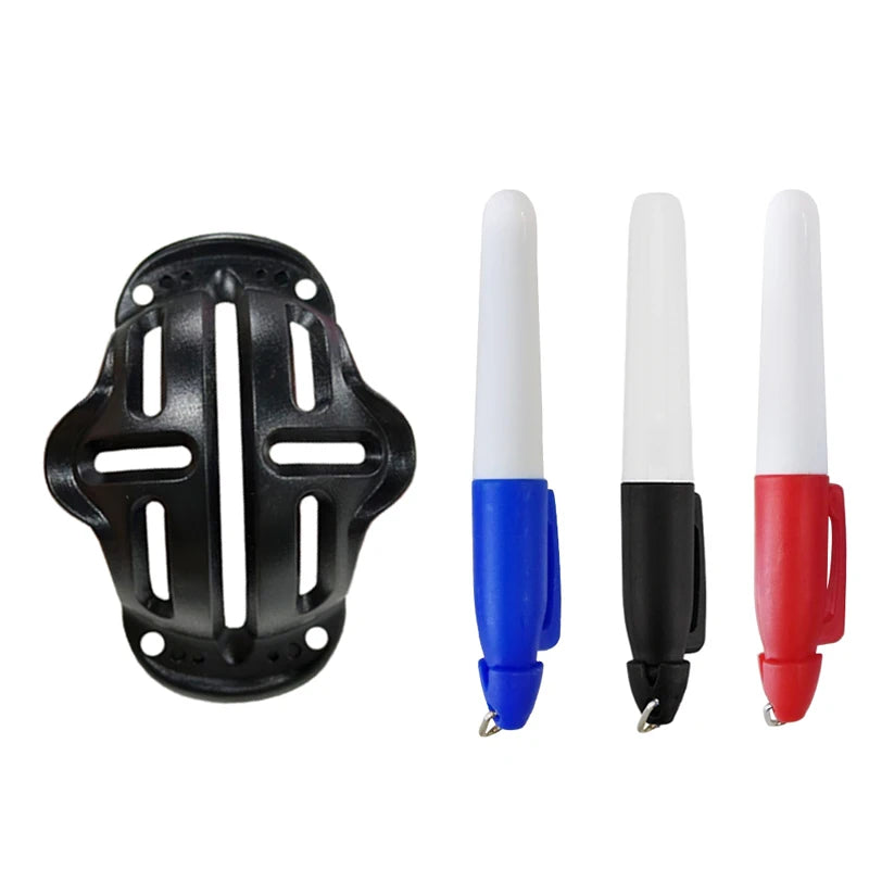 Golf Ball Liner Triple Line with 2 Marker Pen Color Blue Red Putting Position Aids Line Marker Drop Ship
