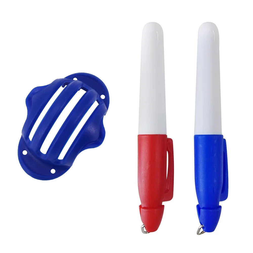 Golf Ball Liner Triple Line with 2 Marker Pen Color Blue Red Putting Position Aids Line Marker Drop Ship