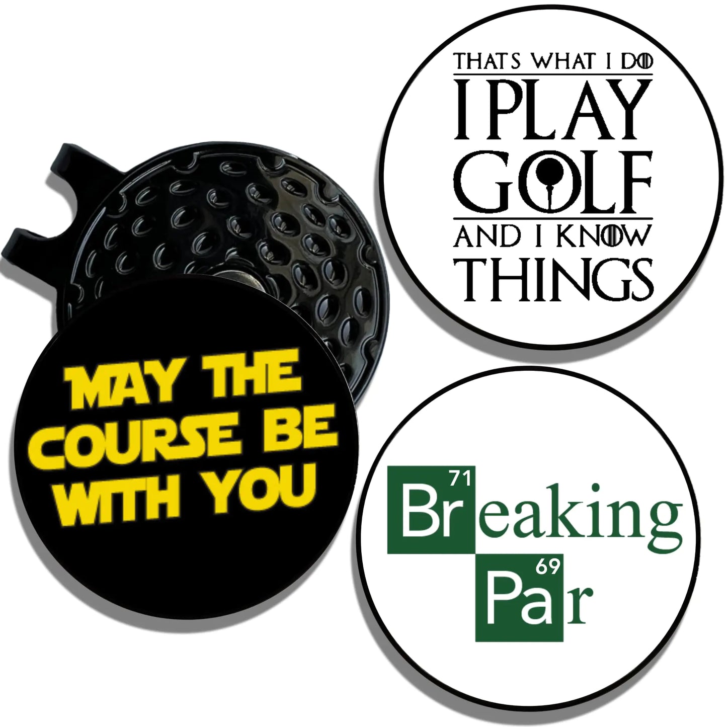 Golf Ball Marker Hat Clip | 3 Pack |