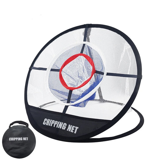 Golf Swing Trainer Chipping Net Golf Training Aids Indoor Outdoor Foldable Chipping Pitching Cages Hitting Mat